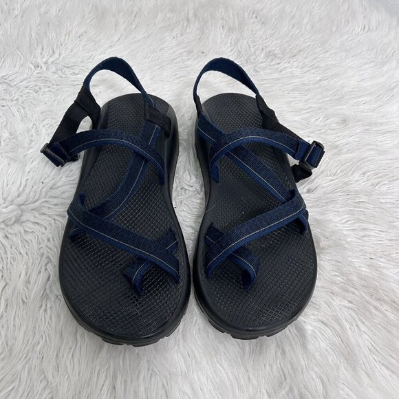 Chaco Sandals Men’s 12 Z/2 Classic Strappy Water Hiking Blue Toe Post Vibram - Picture 1 of 11